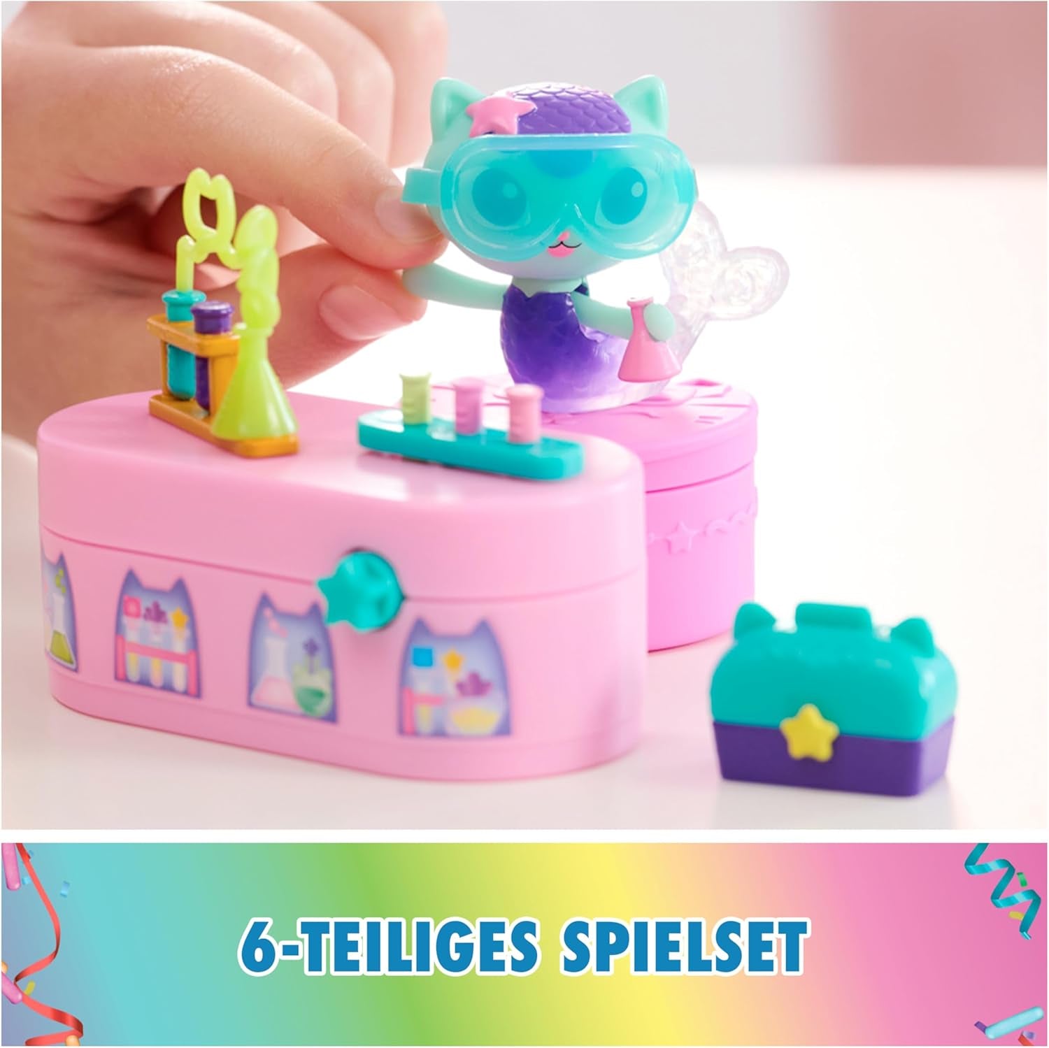 DREAMWORKS GABBY POPPENHUIS - Meerkätzchen Bobble Kitty-meubelpakket, kattenfiguur met poppenhuismeubilair en accessoires, vanaf 3 jaar