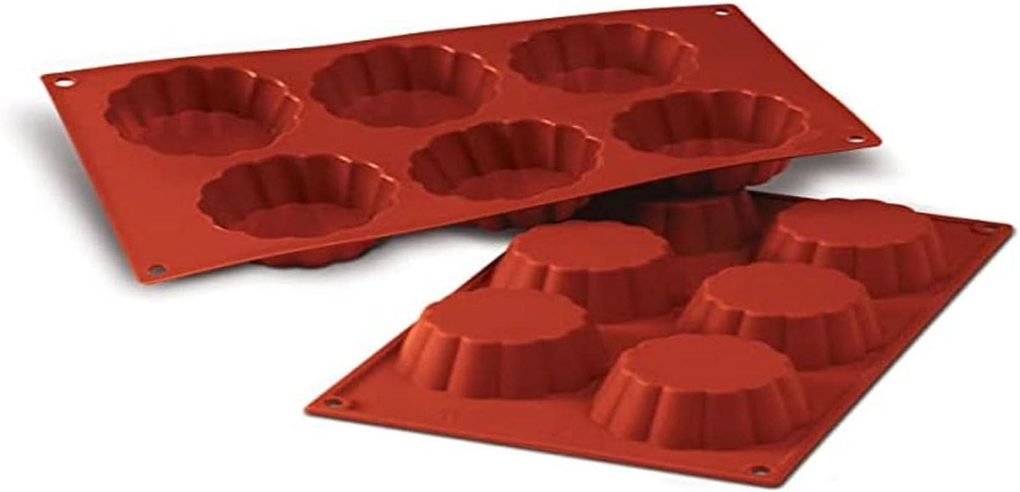 Silikomart bakvorm, 20.035.00.0060 SF 035, "SF 035 Briochette Cannellata" Keuken Naty Shop Poetin Deep