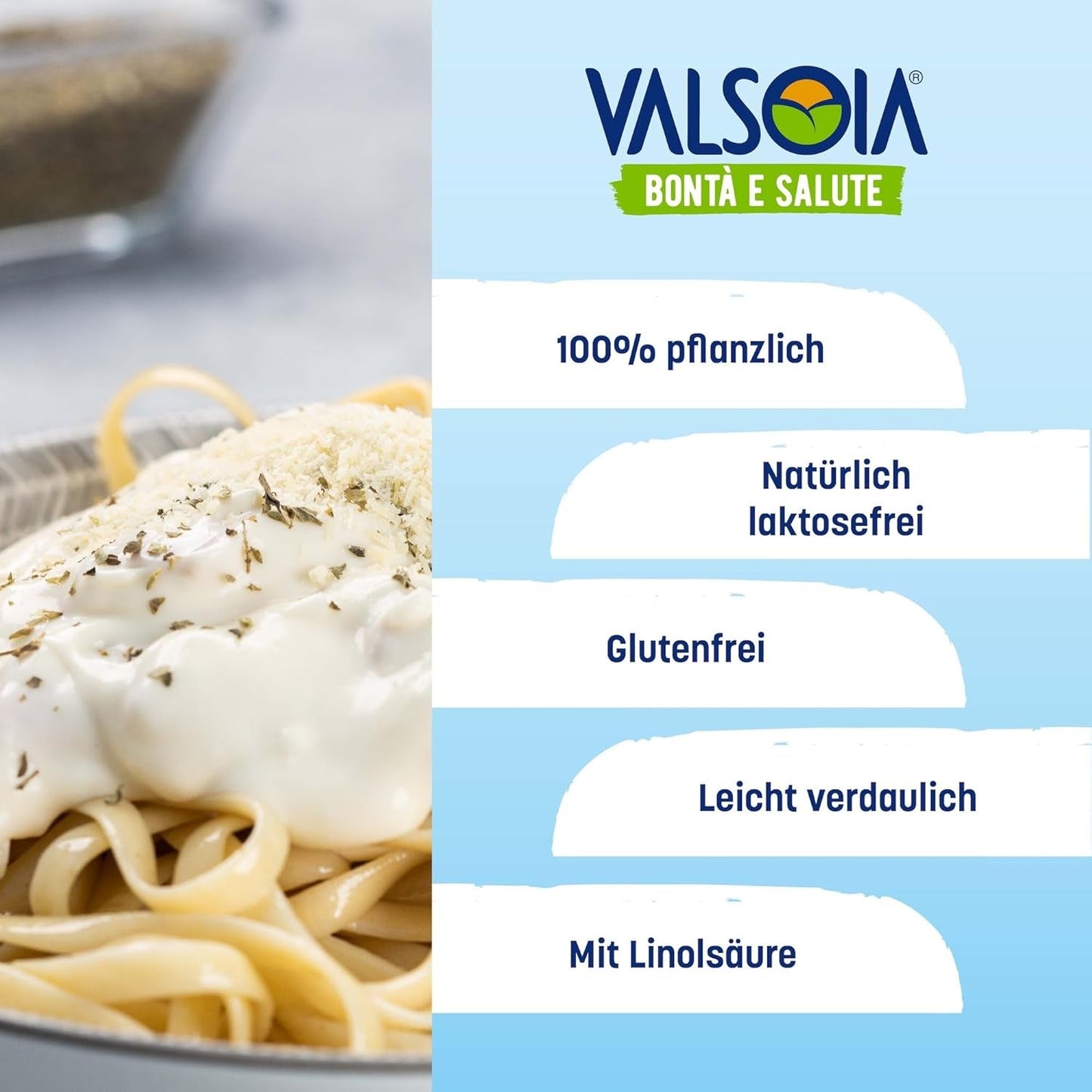 Condisoia crème, ideale kookroom voor mensen met lactose-intolerantie, veganisten en vegetariërs, veelzijdig in de keuken, 6 x 200 g