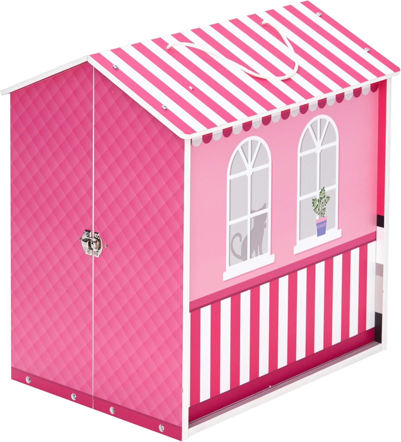 Teamson Kids - Dreamland City Café Poppenhuis 30cm - Roze/Wit/Zwart