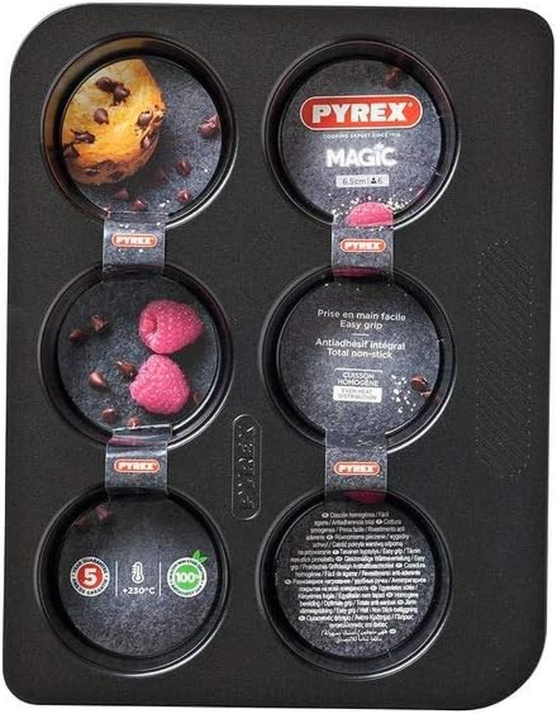 Pyrex Magic Muffin Pan voor 6 Muffins Vormen en bakplaten Naty Shop