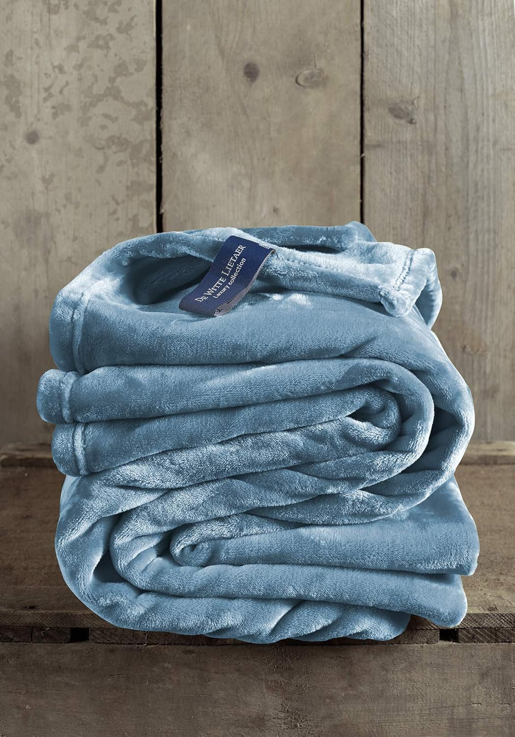 Comfortabele deken, polyester, blauw, 150 X 200 Cm Bedden en Dekens De Witte Lietaer