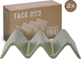 CreaTable, 33984, Street Food-serie, serviesset voor 2 personen, Street Taco 2-standaard in steengoed, vaatwasmachine- en magnetronbestendig, kwaliteitsproductie