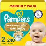 Pampers New Baby maat 1 Newborn 2-5 kg ​​Transportverpakking, verpakking van 4 (4 x 23 stuks)