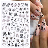 JMEOWIO Nagelsticker Frühling Blumen 10 Blätter Nagelaufkleber Selbstklebend Nail Art Decoratie Nageldesign Zubehör Für Frauen Mädchen