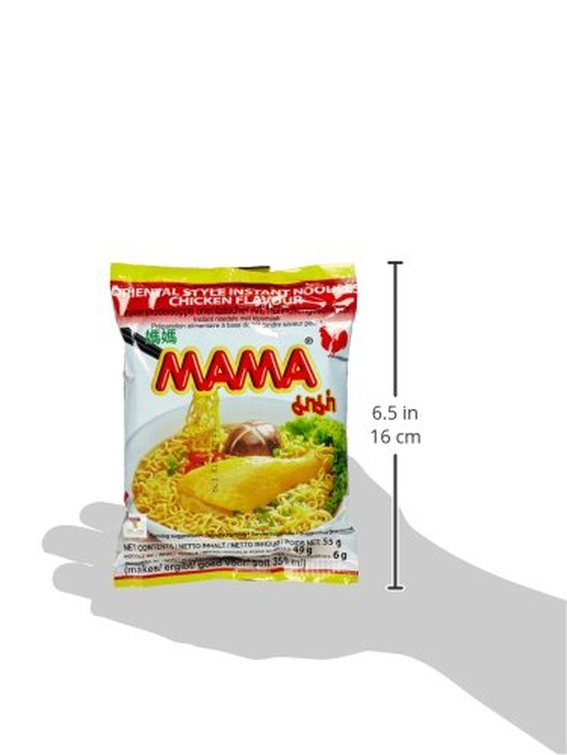MAMA Instant Noedels Met Kipsmaak - Instant Noedelsoep In Oosterse Stijl - Authentieke Thaise Keuken - 24 x 55g