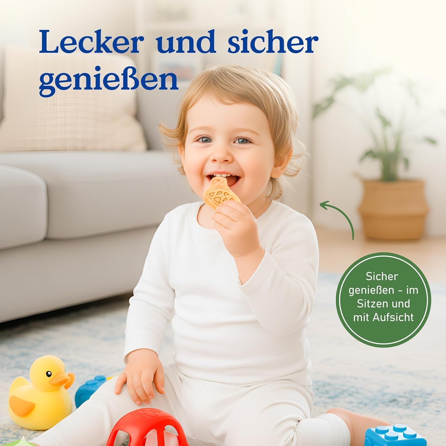 Alete Biologische Krokante Koekjes met Alac (4 x 125g) - Krokante Alac Koekjes voor baby's, palmolievrij, vanaf 10 maanden