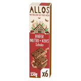 Koekjes met haver en biologische chocolade Allos | Krokant volkoren chocoladekoekje | Zoeten met honing 6 x 130 g