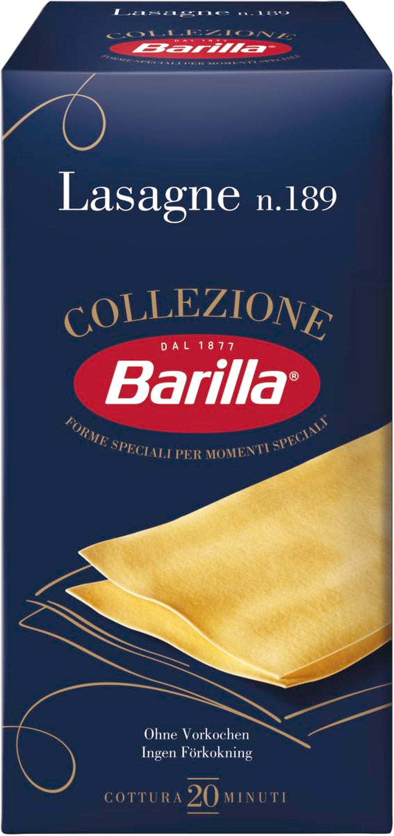 Barilla Collezione Lasagne Pasta van durumtarwe, altijd al dente, 500g