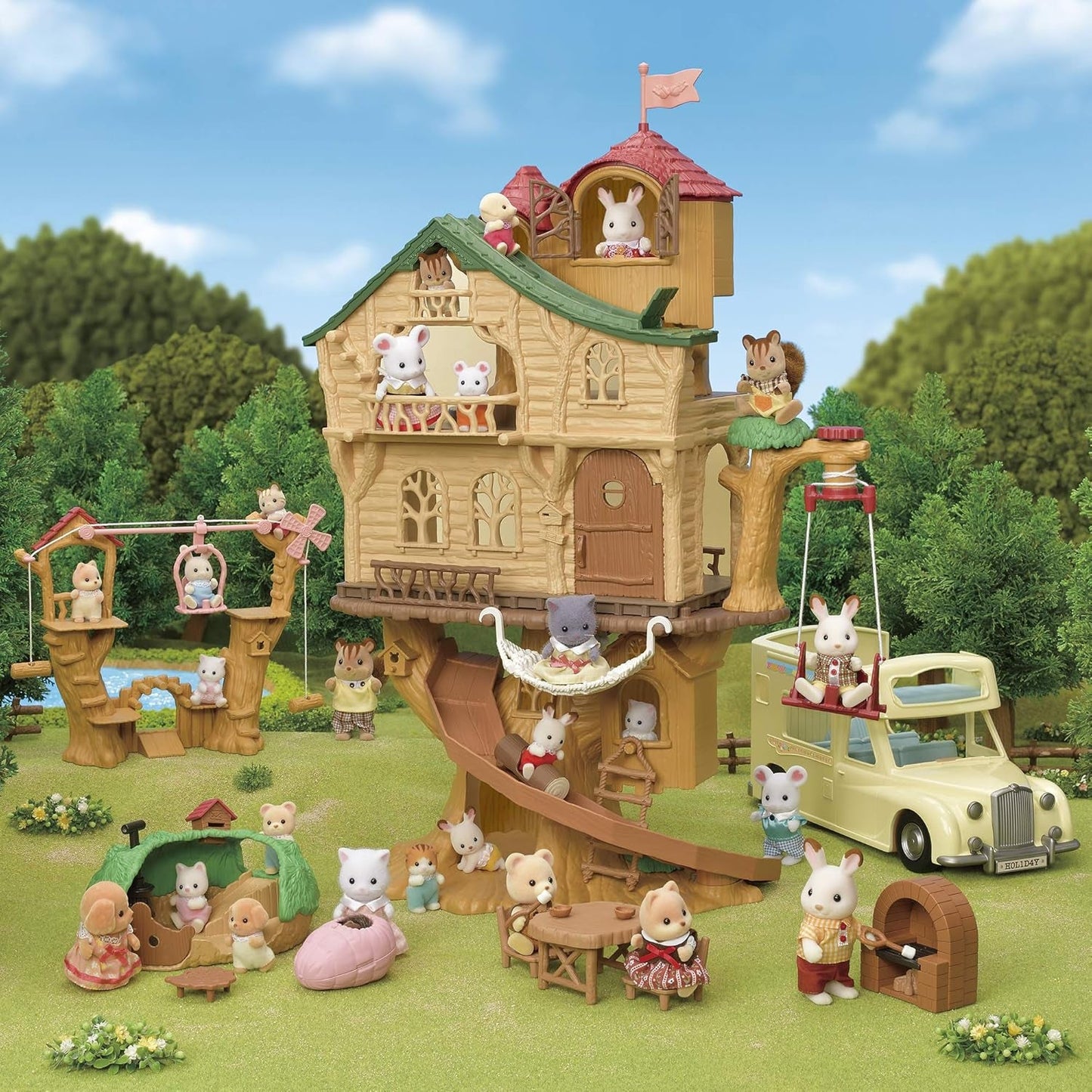 Sylvanian Families 5494 Boomhut met avontuur - Poppenhuisspeelset