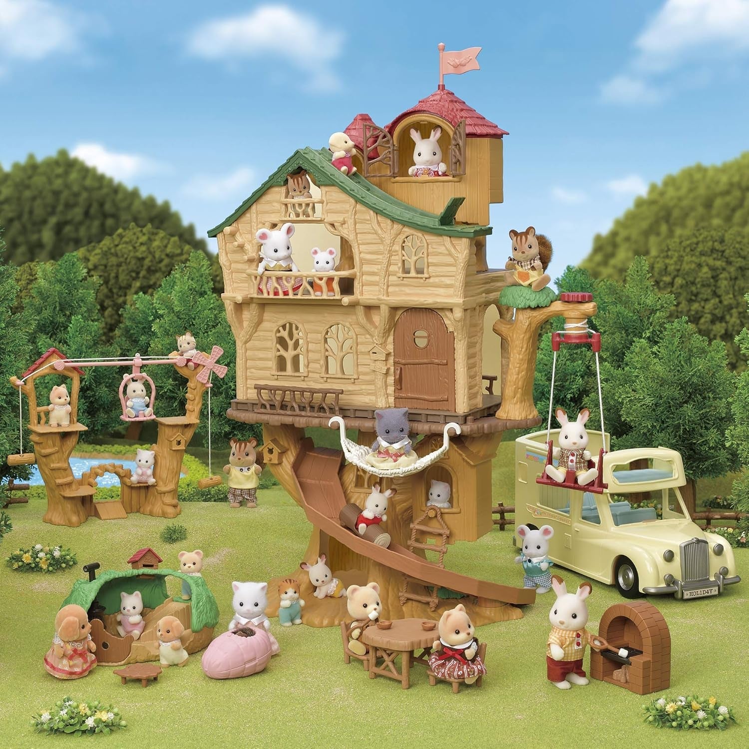 Sylvanian Families 5494 Boomhut met avontuur - Poppenhuisspeelset