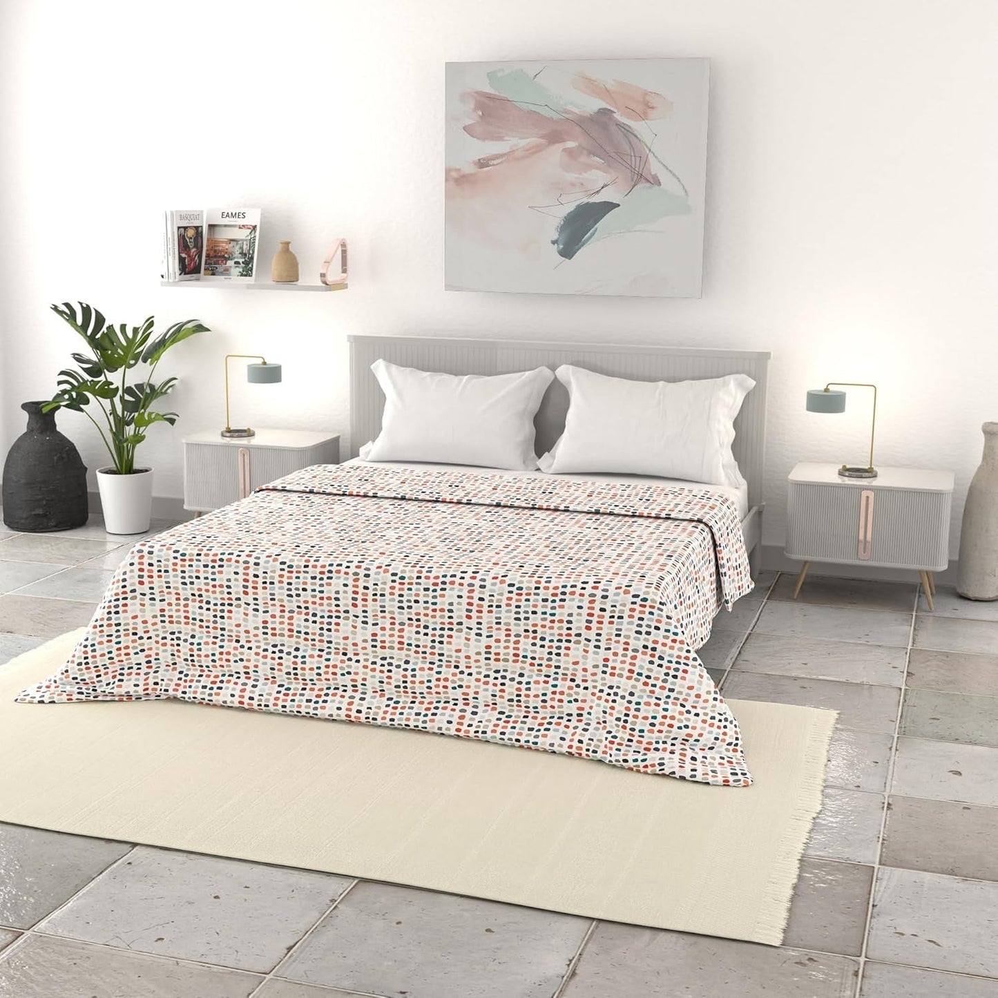 Italiaans beddengoed Basic Zomerdekbed Bedrukt Microvezel 250X240Cm Cirkeldekbedden en dekbedden Naty Shop Sketch 250X240Cm