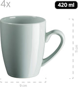 MÄSER Pastel Selection, Modernes Geschirr Set voor 4 Personen, 16-teiliges Kombiservice aus Keramik, Steinzeug, Türkis-Grün