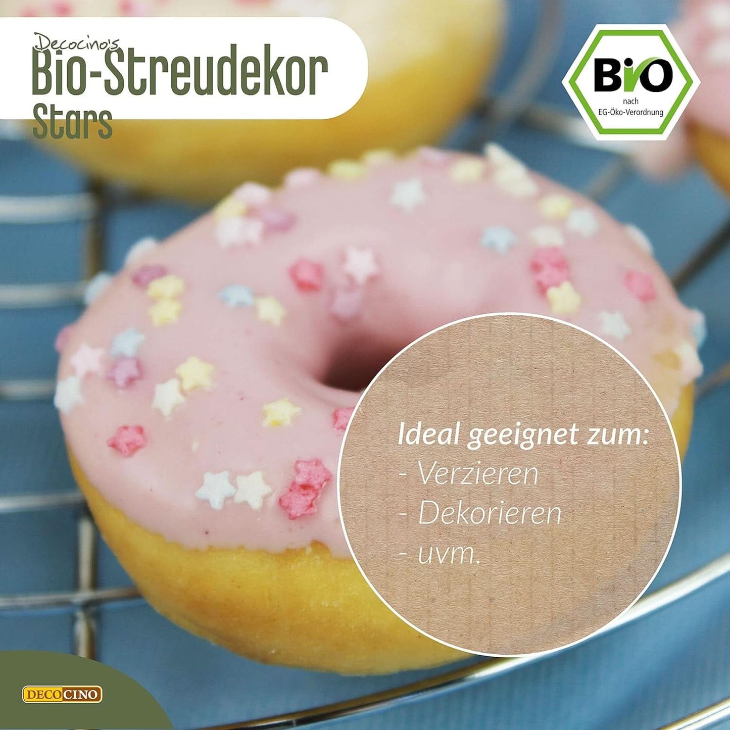 DECOCINO Biologische Strooisterren, 50 gram Hagelslag Naty Shop