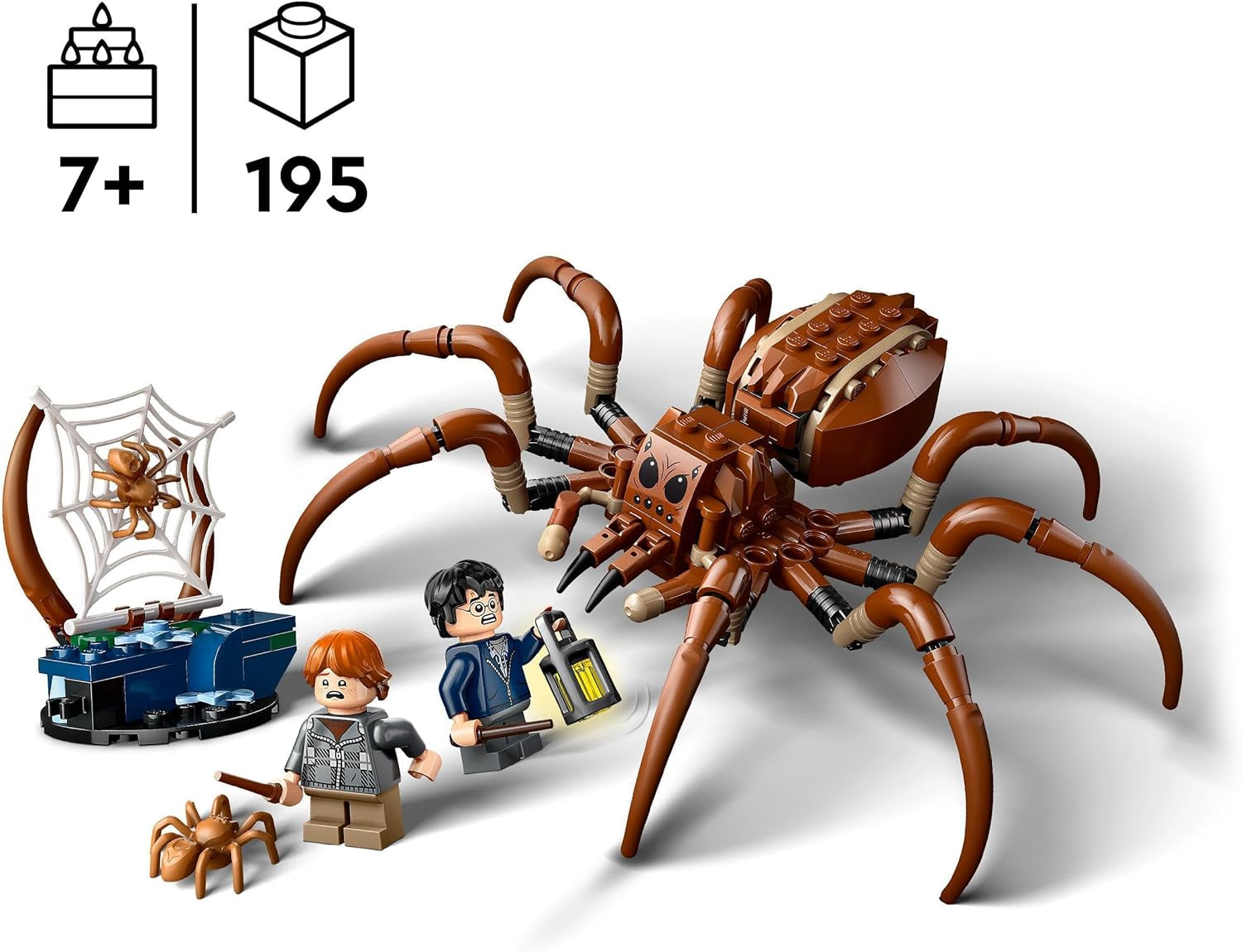 LEGO Harry Potter Aragog in het Verboden Bos, Spider Fantasy speelset, mythisch wezen, 2 minifiguren, magisch cadeau voor jongens, meisjes en fans vanaf 7 jaar 76434 Bouwsets Besuche in LEGO-Store