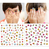 Nagelstickers voor kinderen Meisjes 600+ ontwerpen Dieren Fruit Dinosaurussen Auto's Bloemen 3D Zelfklevende nagelstickers voor kinderen Verjaardagsfeestje Thee Nagelsalon en Spa Cadeau