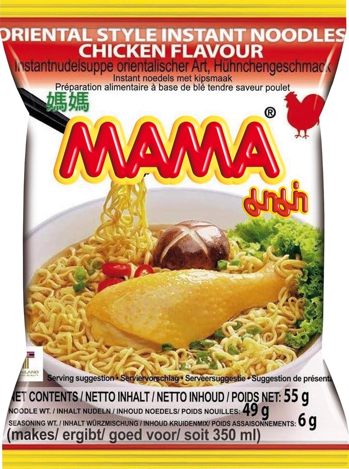 MAMA Instant Noedels Met Kipsmaak - Instant Noedelsoep In Oosterse Stijl - Authentieke Thaise Keuken - 24 x 55g