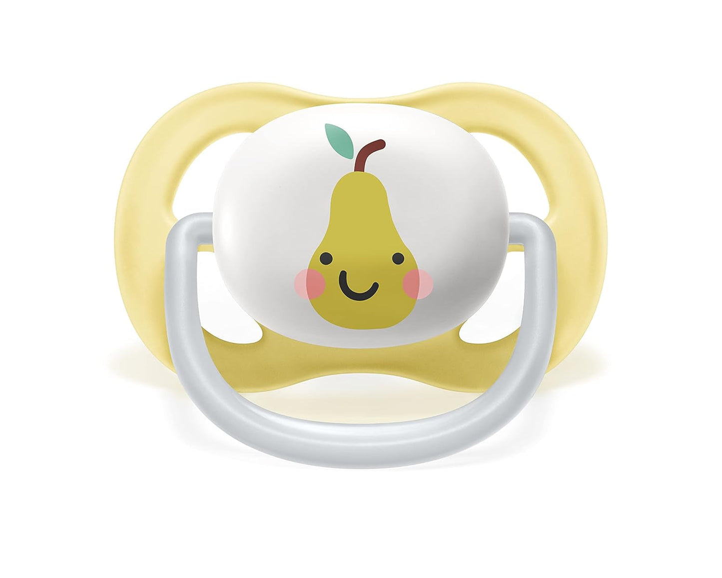 Philips AVENT ultra air-fopspeen - 2-pack, BPA-vrij, ademend, voor baby's 0-6 maanden, inclusief draagtas en sterilisatie, appel/peer (model SCF080/17)