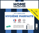 Bleu Câlin Home Collection Set van 4 kussens Cliniguard Anti-Mite Wit 60X60 Cm Standaard kussens Naty Shop