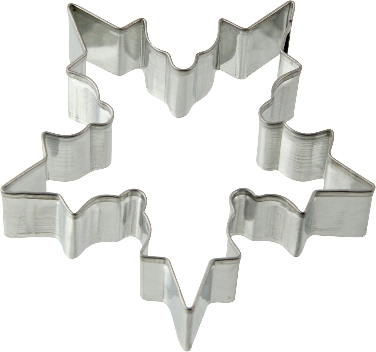 Zenker Sneeuwvlok Cookie Cutter, Kerst Cookie Cutter, Fondant Cookie Cutter, Hoge kwaliteit Cookie Cutter, Staalplaat Keukenhulp, Kleur: Zilver