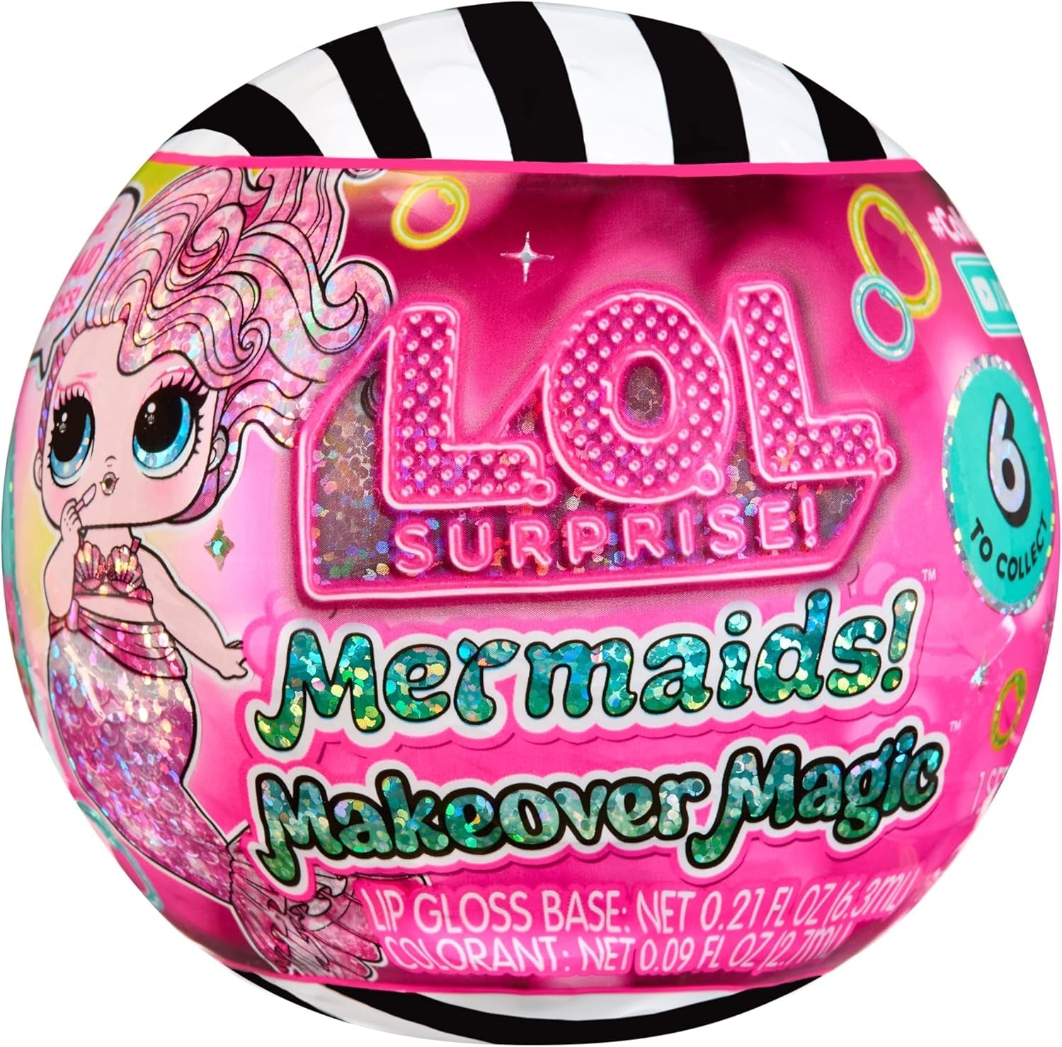 LOL Verrassing! Mermaids Makeover Magic Tots - Echte lipgloss voor jou en je pop om zelf te maken, te mixen en make-up te maken, Leuk waterspel, 6 poppen om te verzamelen - Vanaf 4 jaar