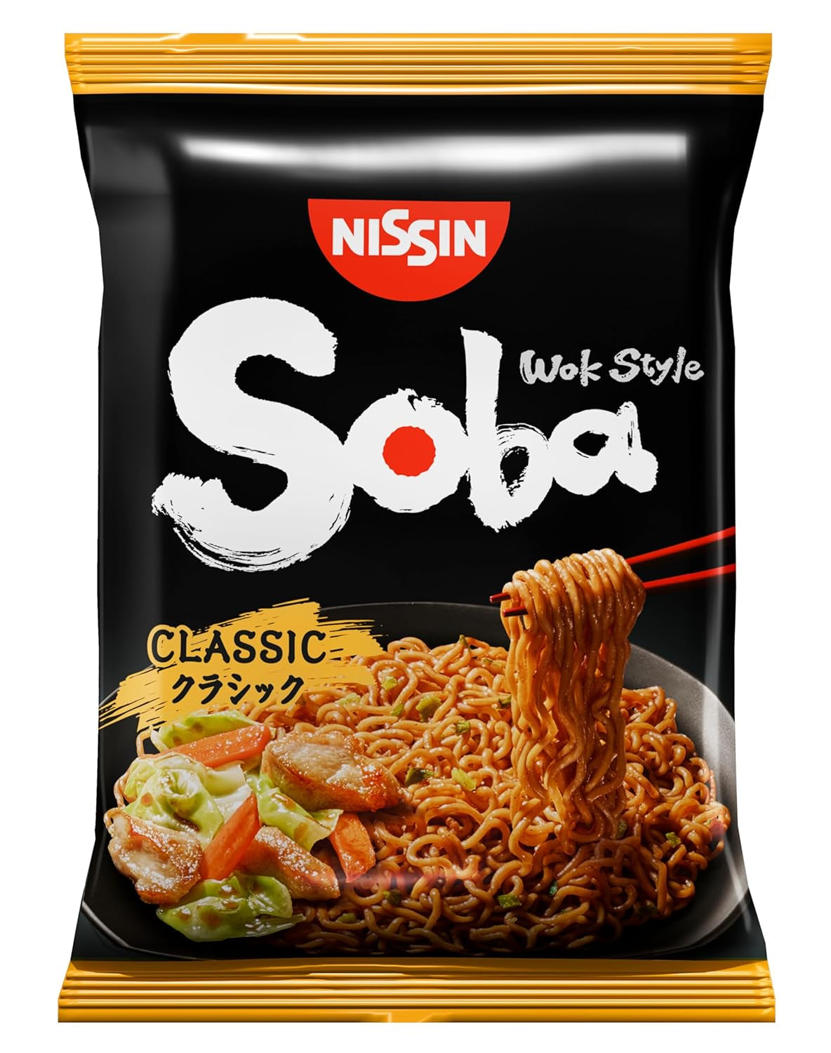 Nissin Bag Soba Noodles - Klassieke Japanse Instant Noedels 9 Pack Wokstijl Met Yakisobasaus Snelkoken Aziatisch Voedsel (9 x 109g)