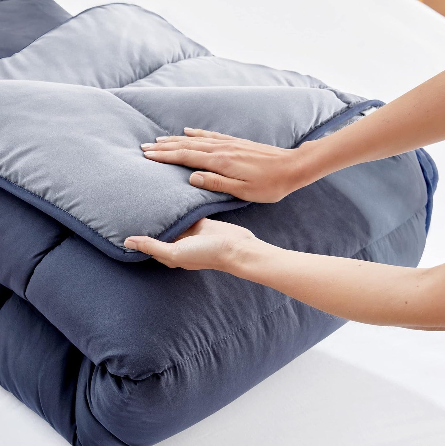 Pikolin Home - Omkeerbaar dekbed 300 G - Tweekleurige Scandinavische vulling - Voor bed 105 - Gezellig, warm, ademend, mosterdgeel, 180 X 260 Cm Dekbedden en dekbedden Naty Shop