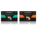 Espresso Forte 50 Pads voor professionele Nespresso Machine - 7/10 Intensiteit - UTZ-zertifiziert & Espresso Decaffeinato 50 Pads voor professionele Nespresso Machine - 7/10 Intensiteit