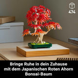 LEGO Botanicals Japanese red maple - Bonsai tree - Artificial plant kit with red and orange leaves, plus bowl - Home decor - Gift idea for adults - 10348 Building sets Besuche den LEGO-Store