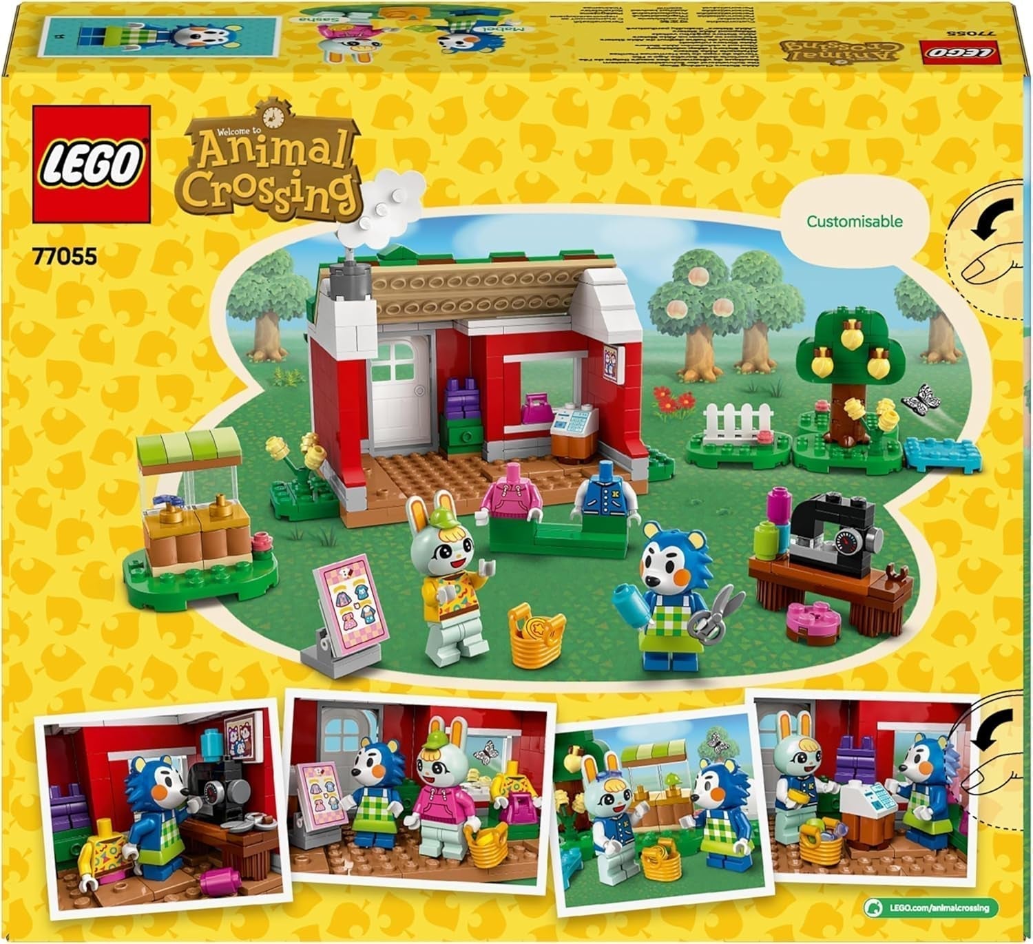 LEGO Animal Crossing Tailoring Sisters Creatieve rollenspel-bouwset, cadeau voor meisjes, jongens en videogamefans vanaf 6 jaar, avontuurlijke speelset 77055 Bouwsets Besuche in LEGO-Store