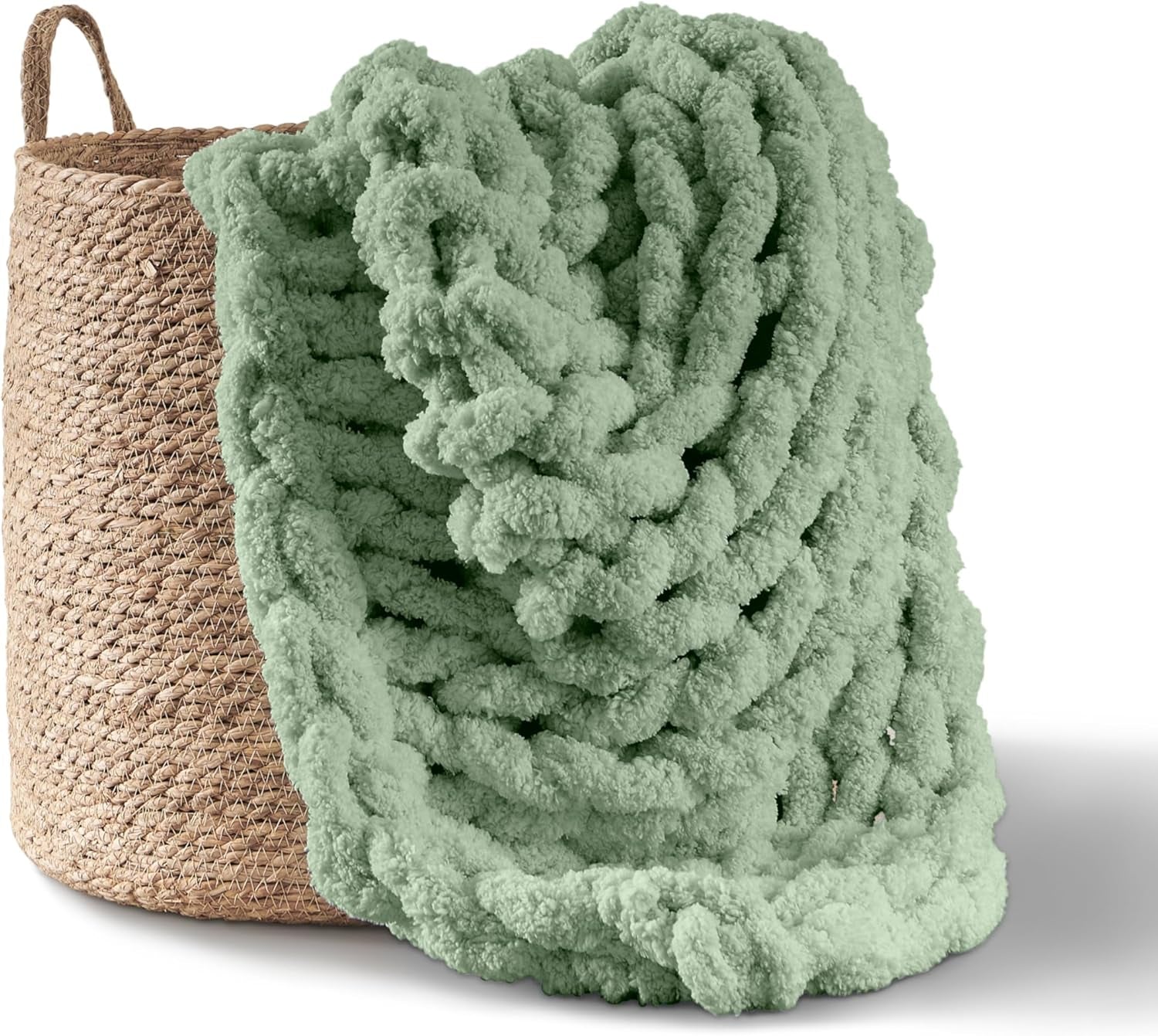 Grof gebreide deken, plaid, 100% handgebreid met jumbo chenillegaren (127 X 152,4 Cm, lilagrijs) Bedden en dekens Adyrescia Greetings 50 "X60"