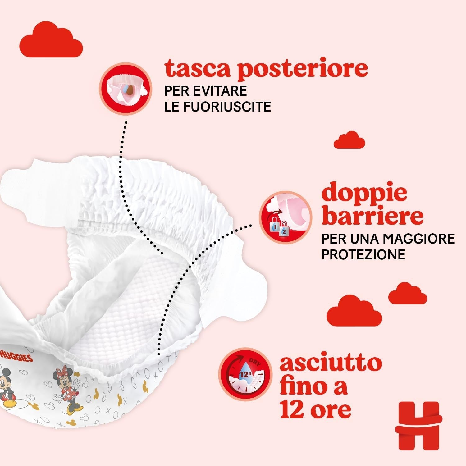 Huggies Ultra Comfort/Little Movers luiers, maat 3 (4-9 kg), Disney Design, absorberend, volledige bescherming, 126 stuks