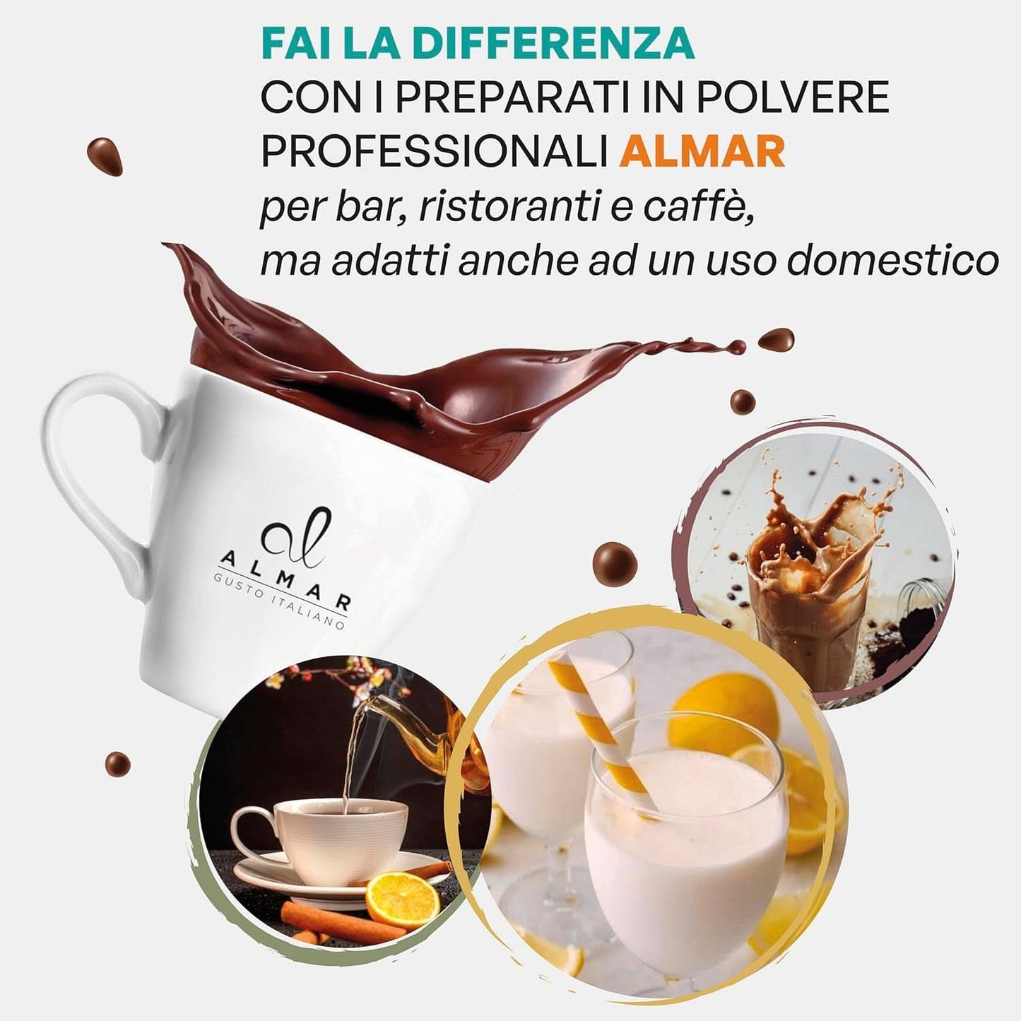 Italiaanse warme chocolademelk Cortina TART BITTER CHOCOLADE, 15 zakjes X 30 gram Cacao en Warme Chocolademelk Naty Shop