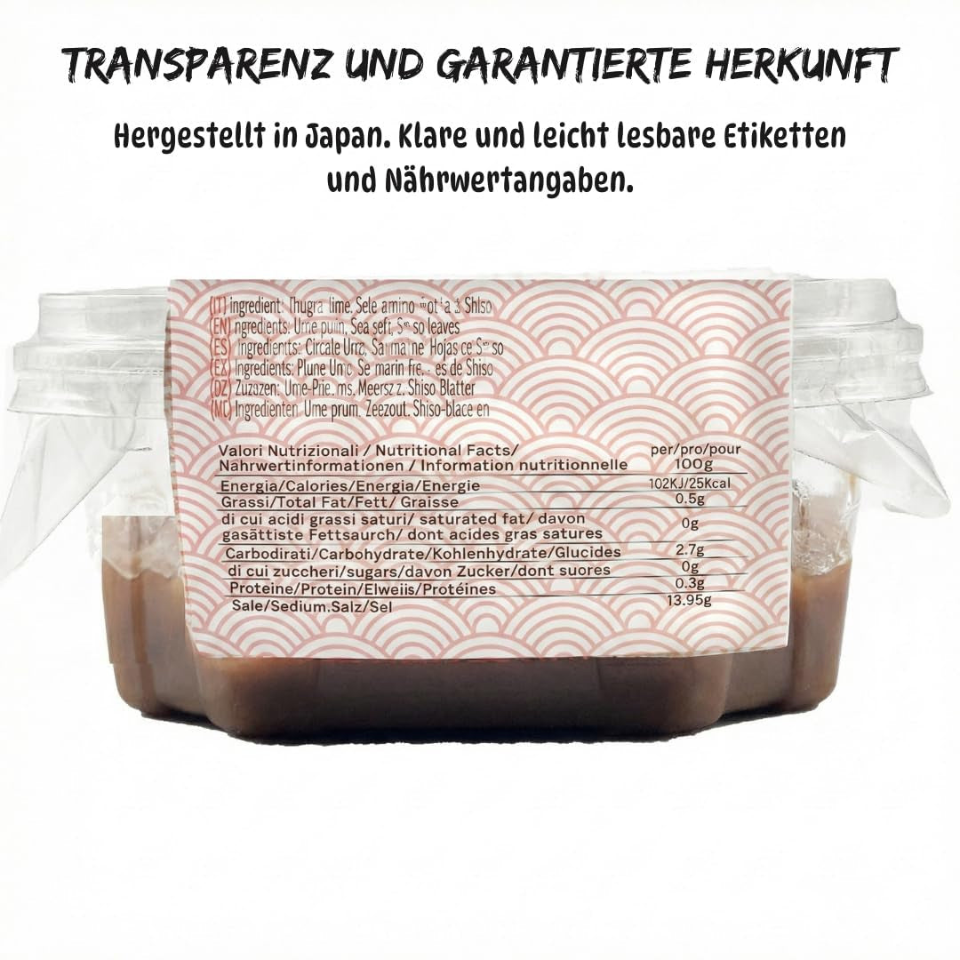 Japanse Umeboshi-Paste, Fermentierte Pflaumen mit Shiso, 150 g