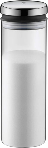 WMF Depot glazen voorraadpot 1,5l, hoogte 28,5 cm, voorraadpot met deksel & Depot glazen voorraadpot 2l, hoogte 36 cm, voorraadpot met deksel Voedselbewaardozen Naty Shop