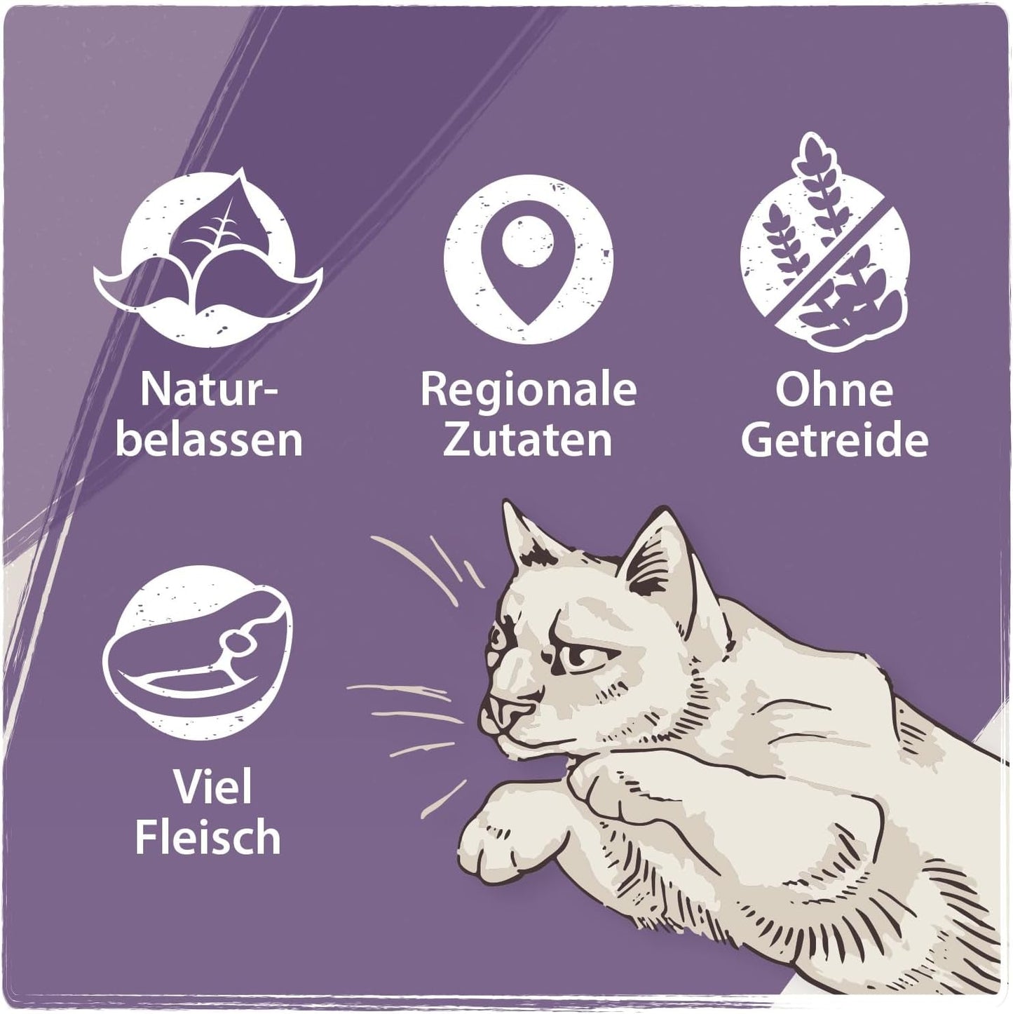 Venandi Animal - Premium natvoer voor katten - Paard als monoproteïne, 12 stuks (12 x 125 g), graanvrij, monoproteïne