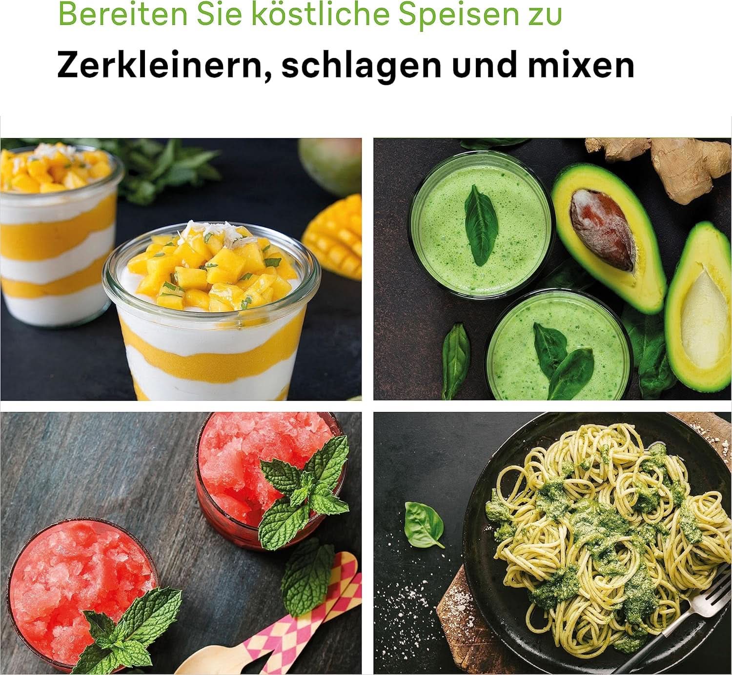 Braun Multiquick 7 MQ 7035X Stabmixer - Pürierstab Mit Abnehmbarem Edelstahl Mixfuß Mit Activeblade Technologie Zum Pürieren Der Härtesten Ingredient, Inkl. 3-delige set Zubehör, 1000 watt, Schwarz Kitchen Naty Shop