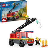 LEGO City Brandladderwagen - Speelgoedbrandweerwagen met 2 brandweerminifiguren voor jongens en meisjes vanaf 4 jaar - educatief speelgoed - cadeau voor kleuters 60463 Bouwsets Besuche den LEGO-Store Standaard titel