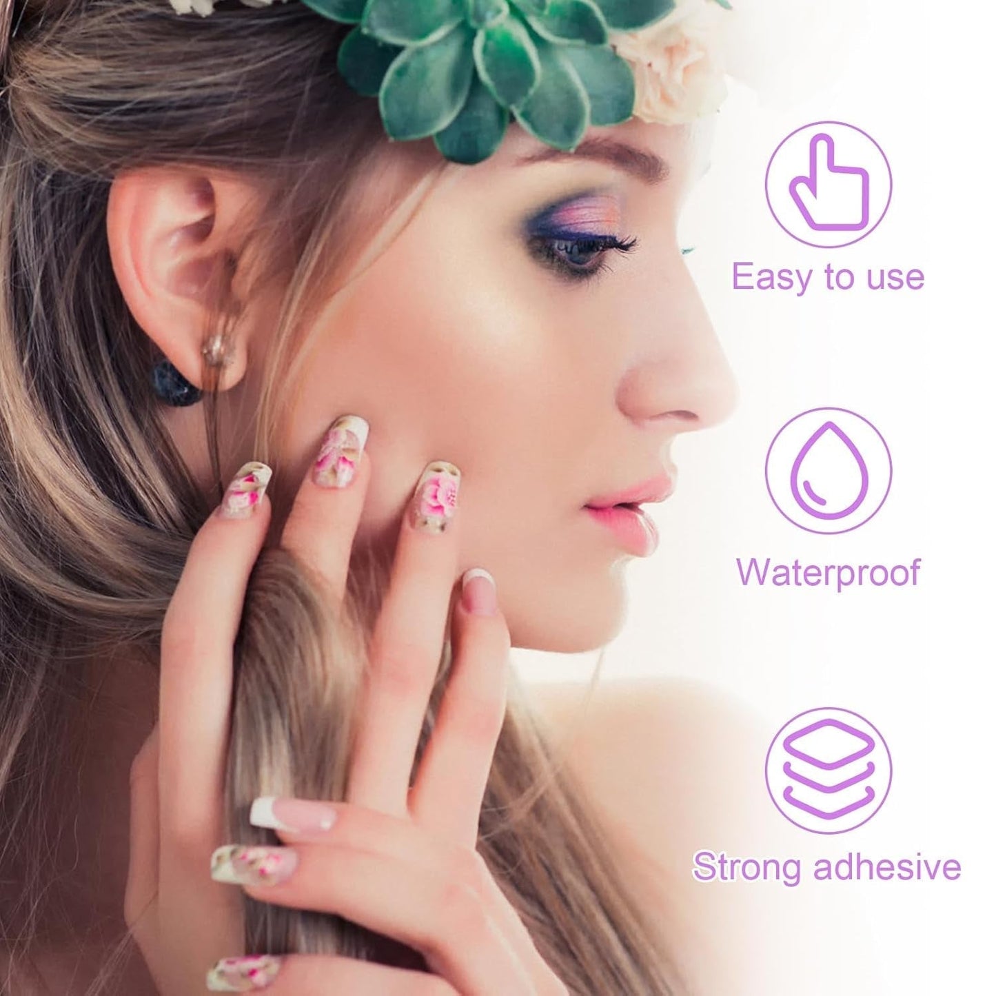 240 stuks nagellijmpads, kunstnagelkleefvel, 10 vellen transparant ademend superkleverige dubbelzijdige stickers (geljelly) voor manicure en kunstnagels, inclusief manicureset