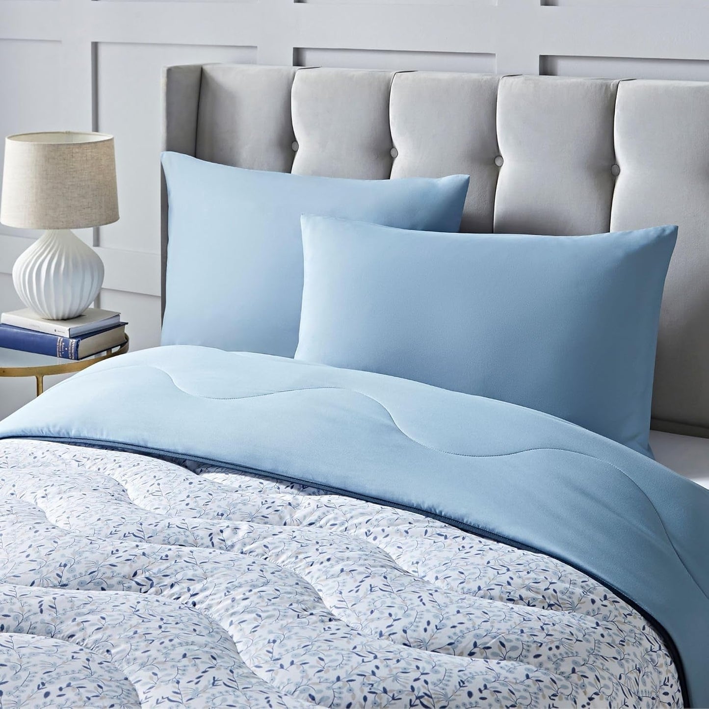 Night Lark Dekbed zonder dekbed Super King 6 Tog Lente Zomer - Blauw Tuin Superzacht dekbed Lichtgewicht Machinewasbaar Sneldrogend Dekbedovertrek Alles-in-één Omkeerbaar Quilts en quilts Naty Shop