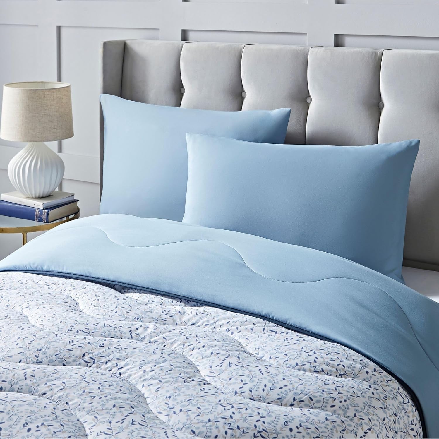 Night Lark Dekbed zonder dekbed Super King 6 Tog Lente Zomer - Blauw Tuin Superzacht dekbed Lichtgewicht Machinewasbaar Sneldrogend Dekbedovertrek Alles-in-één Omkeerbaar Quilts en quilts Naty Shop