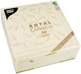 Papstar, 50 servetten "ROYAL Collection" 1/4-vouw 40 Cm X 40 Cm champagne "Nieuw Mediterraan", #11651