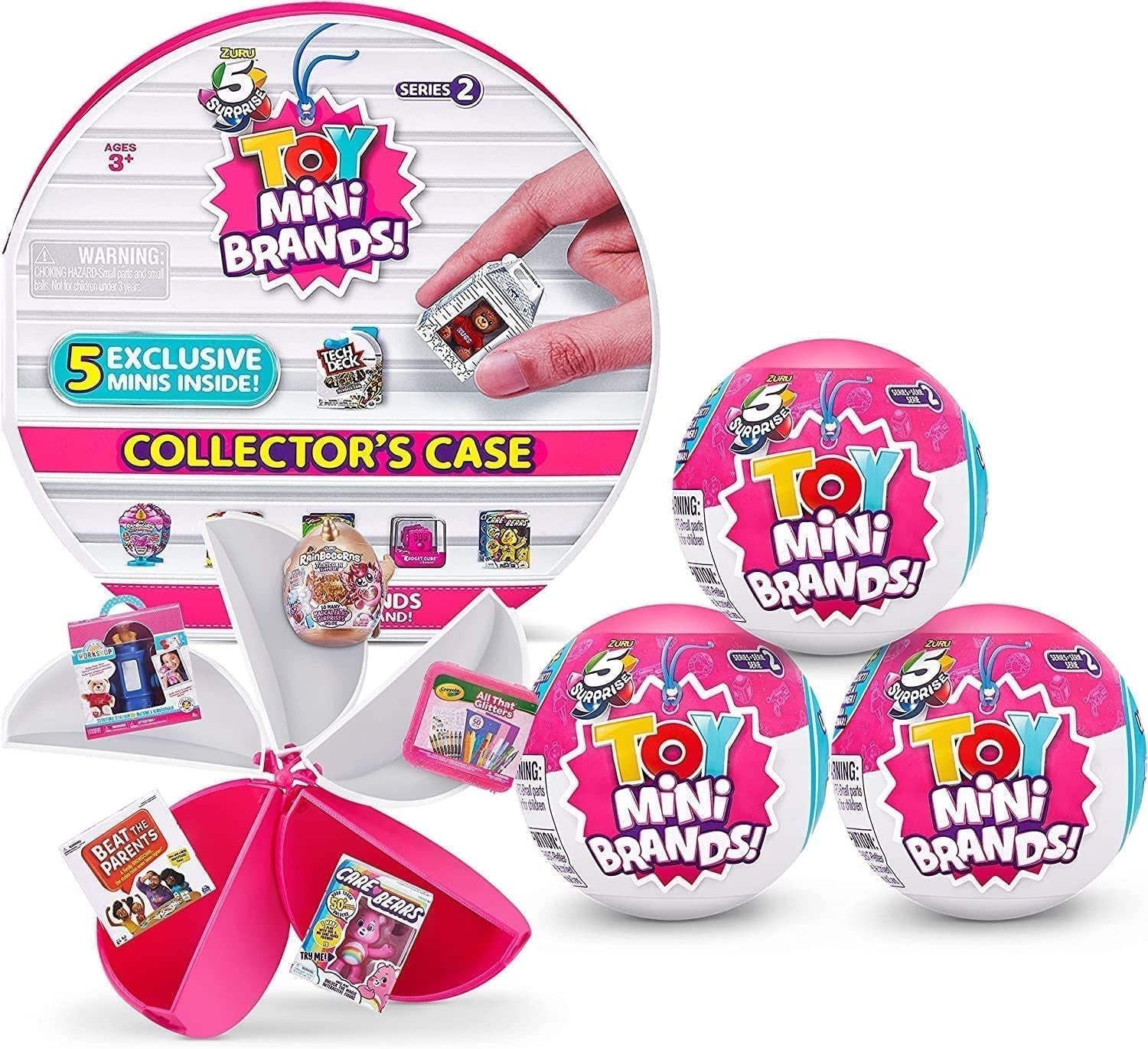 5 Surprise Toy Mini Brands Serie 2 Verzamelmap en 3 Surprise capsules van ZURU Actiefiguren Naty Shop Serie 2