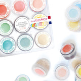 Scrapcooking - Set van 9 pastelkleurstoffen - Blauw, Geel, Koraal, Roze, Turkoois, Limoengroen, Wit, Aquagroen, Poederroze - Eetbare kleurpoeder voor cakes, muffins, macarons - 4272