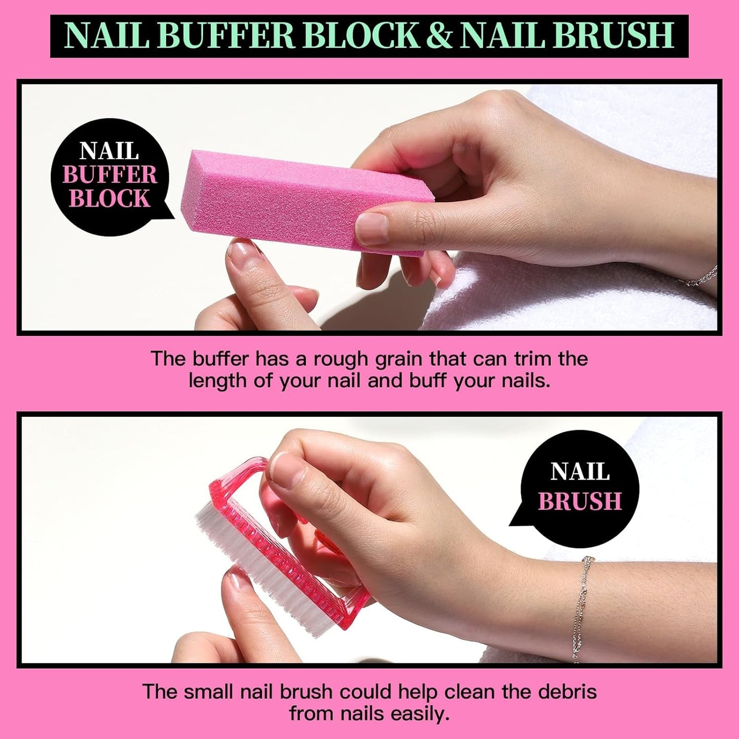 FANDAMEI manicureset, buffer voor gelnägel, nagelfeile 100/180, nagelfeilen voor gelnägel, nagelhautschieber, buffer voor gelnägel, feilen voor gelnägel, nagelzange, nagelfeilen set, manicure- en pedicureset