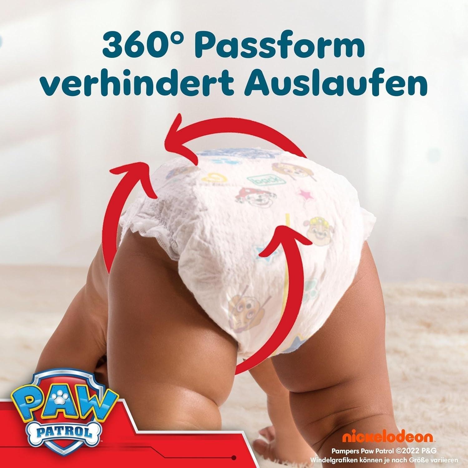 Pampers Baby-Dry Pants Paw Patrol Edition, maat 5, 160 luiers, 11 kg - 17 kg, 360° verstelbaar met Stop and Protect-systeem