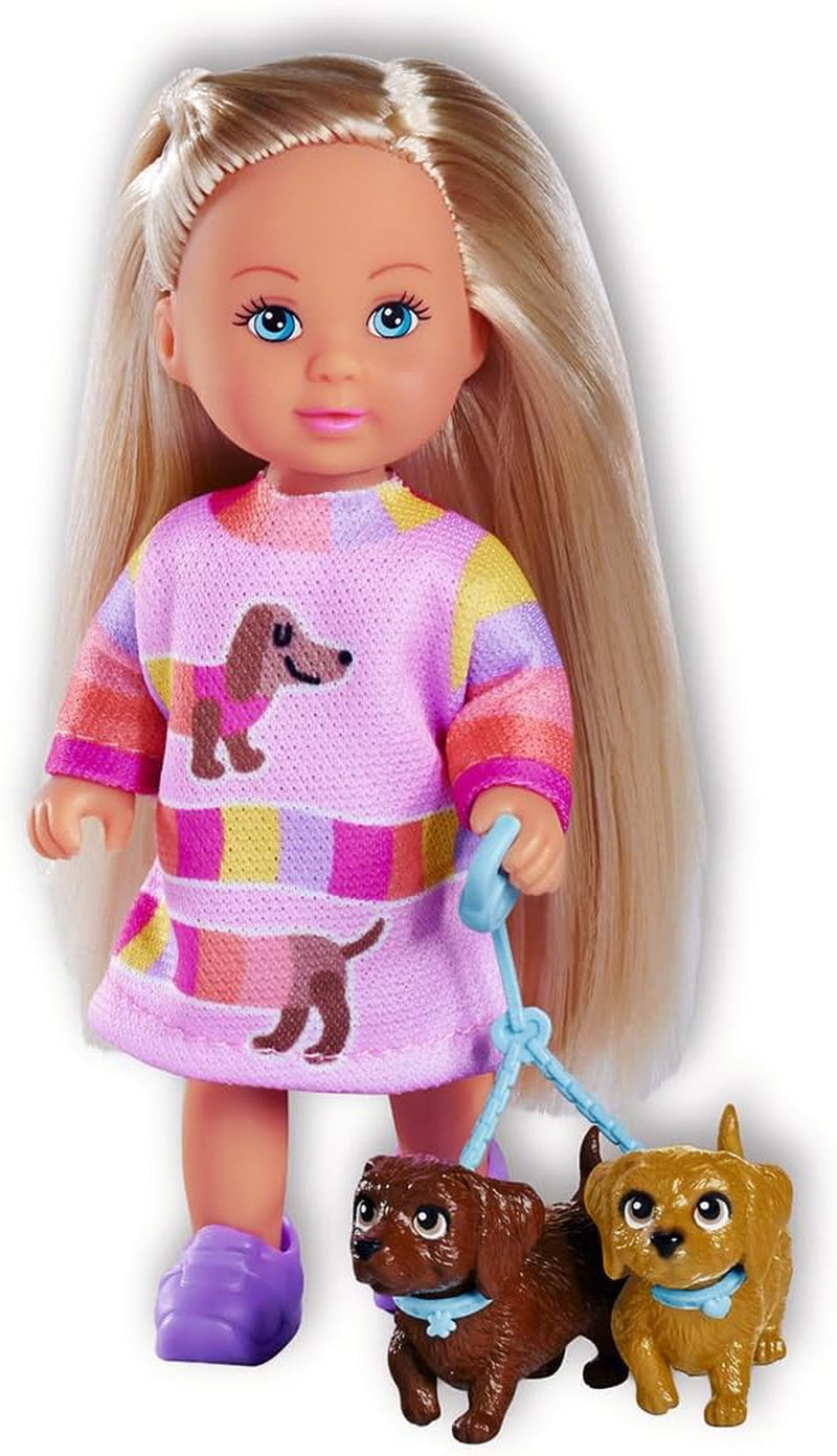 Simba Evi Love Dogs Twee schattige teckels aangelijnd pop 12 cm speelgoedpop vanaf 3 jaar