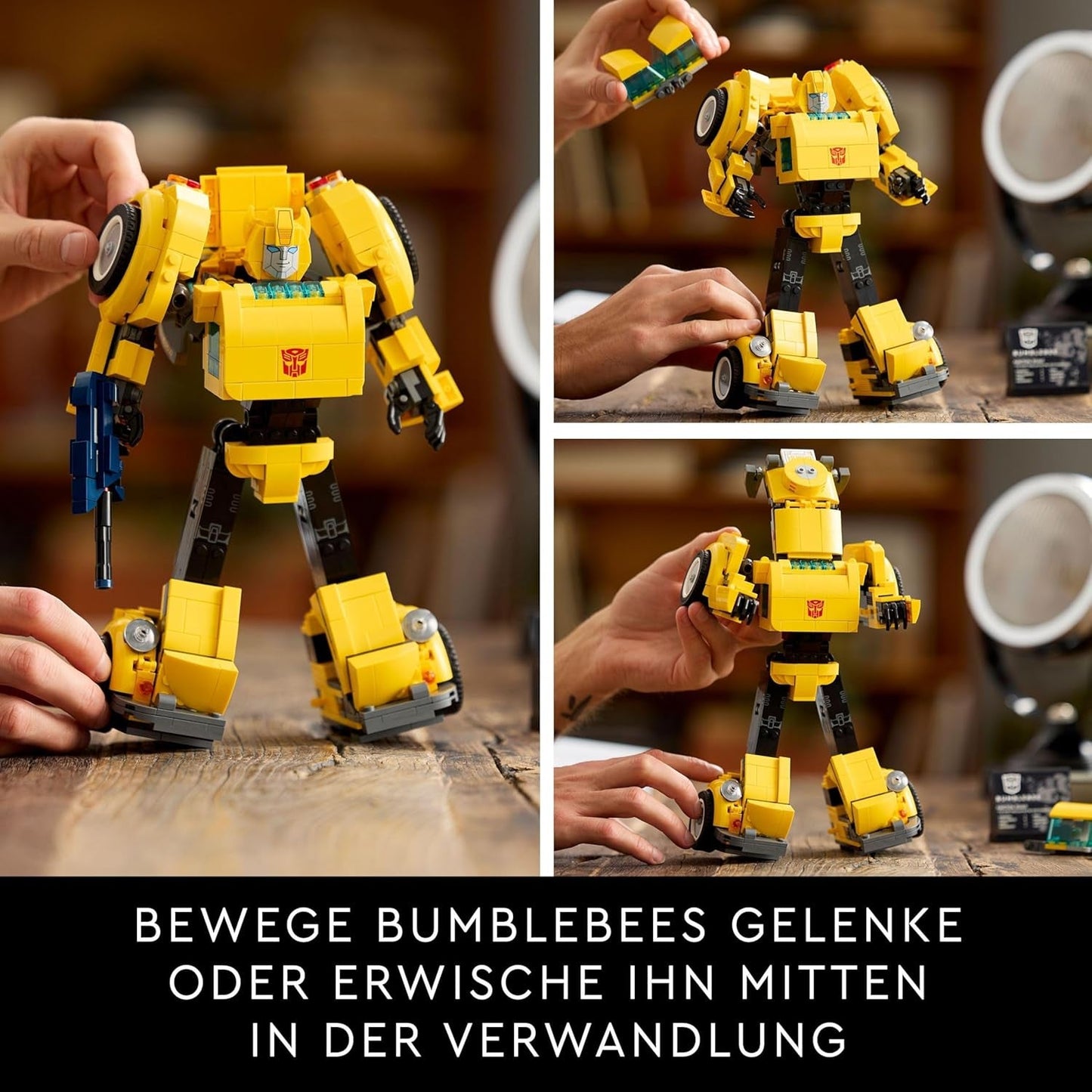 LEGO Icons Transformers Bumblebee, robotactiefiguur voor volwassenen, filmbouwset voor sciencefictionfans, kan worden omgevormd tot een auto, avonturenspeelgoed 10338 Bouwsets Bekijk de LEGO-Store
