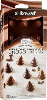 Silikomart 199384, 3D chocoladevorm keukenvlam Naty Shop Choco Trees