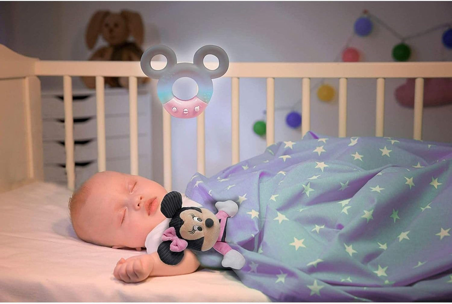 Clementoni 17396 Disney Baby Minnie Sound & Colour Lamp Nachtlampje Wit Muziek 0 maanden + Jucarii Bebe Naty Shop